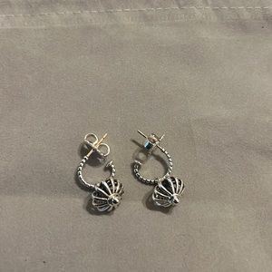 Lagos Hoop w basket charm earrings